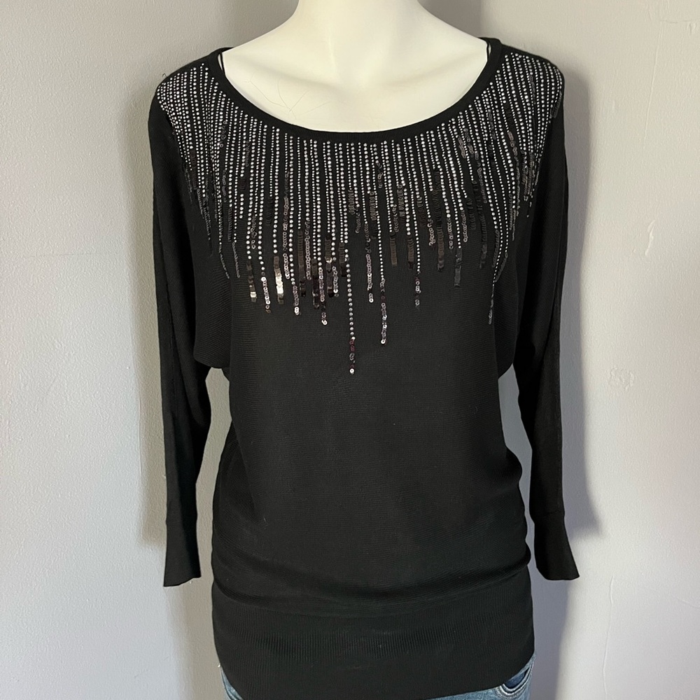 White House black market sequined sweater